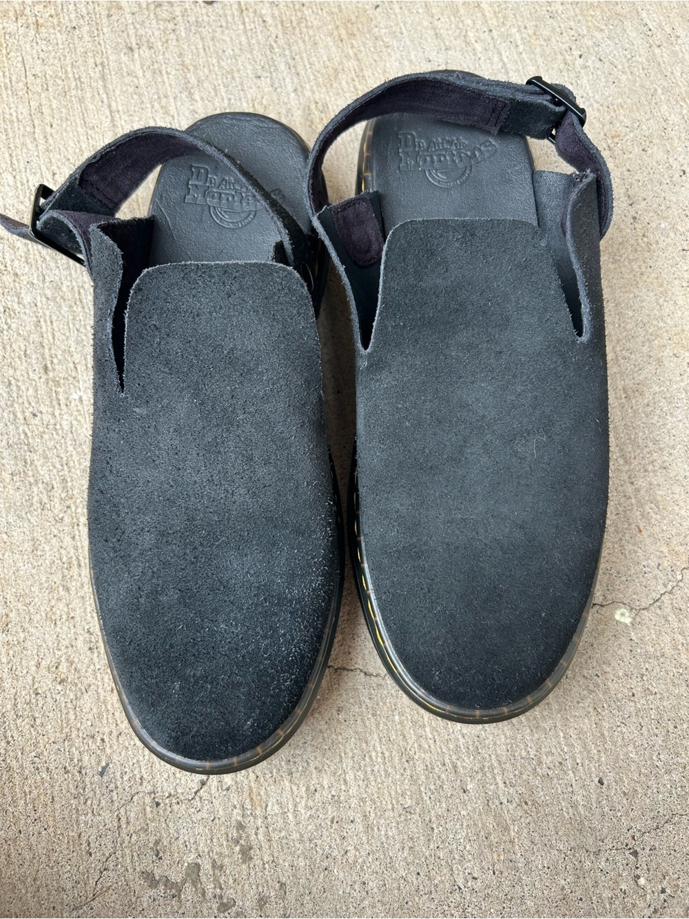 Dr. Martens Carlson Suede Slingback Mules Women Size 9 Like New